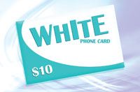White Phone Card