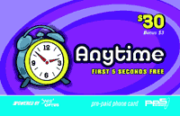 Anytime Calling Card $30