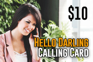 Hello Darling $10 - International Calling Cards