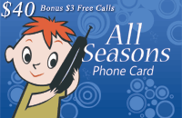 All Seasons $40 - International Calling Cards
